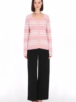 Usha Damen Strickjacke in rosa