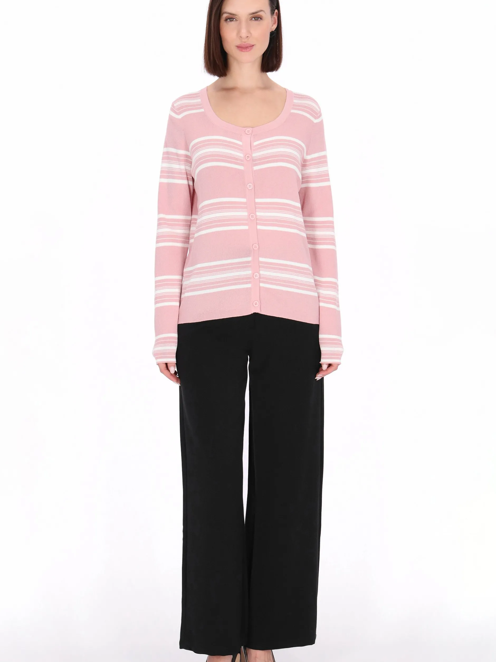 Usha Damen Strickjacke in rosa