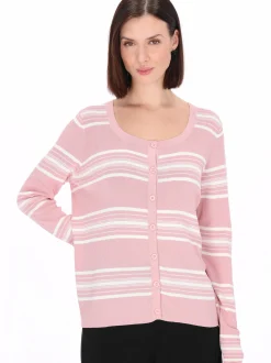 Usha Damen Strickjacke in rosa