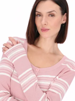Usha Damen Strickjacke in rosa