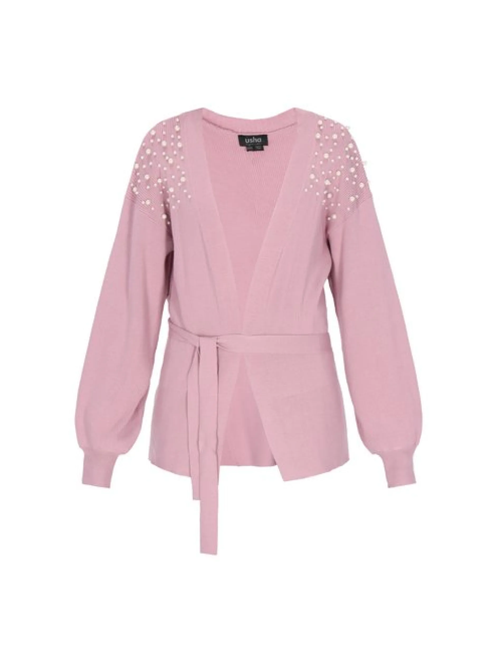 Usha Damen Strickjacke in rosa