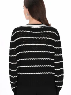 Usha Damen Strickjacke in schwarz