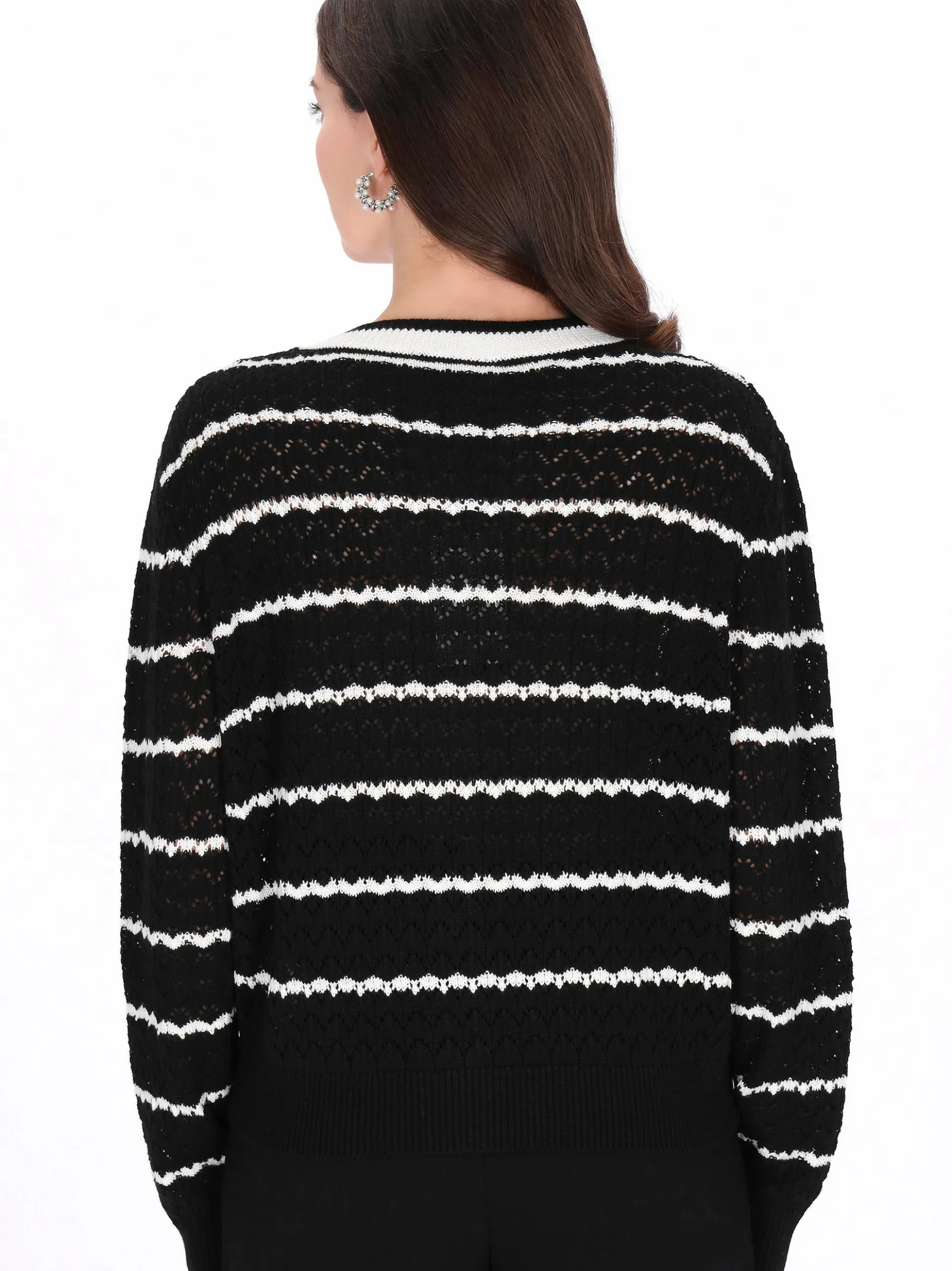 Usha Damen Strickjacke in schwarz