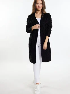 Usha Damen Strickjacke in schwarz