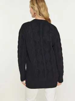 Usha Damen Strickjacke in schwarz