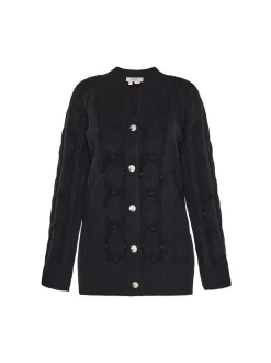 Usha Damen Strickjacke in schwarz