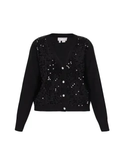 Usha Damen Strickjacke in schwarz