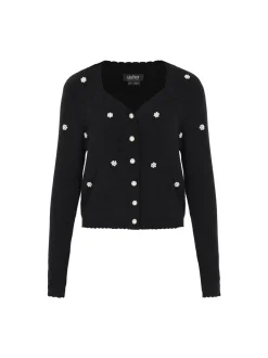 Usha Damen Strickjacke in schwarz