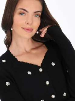 Usha Damen Strickjacke in schwarz