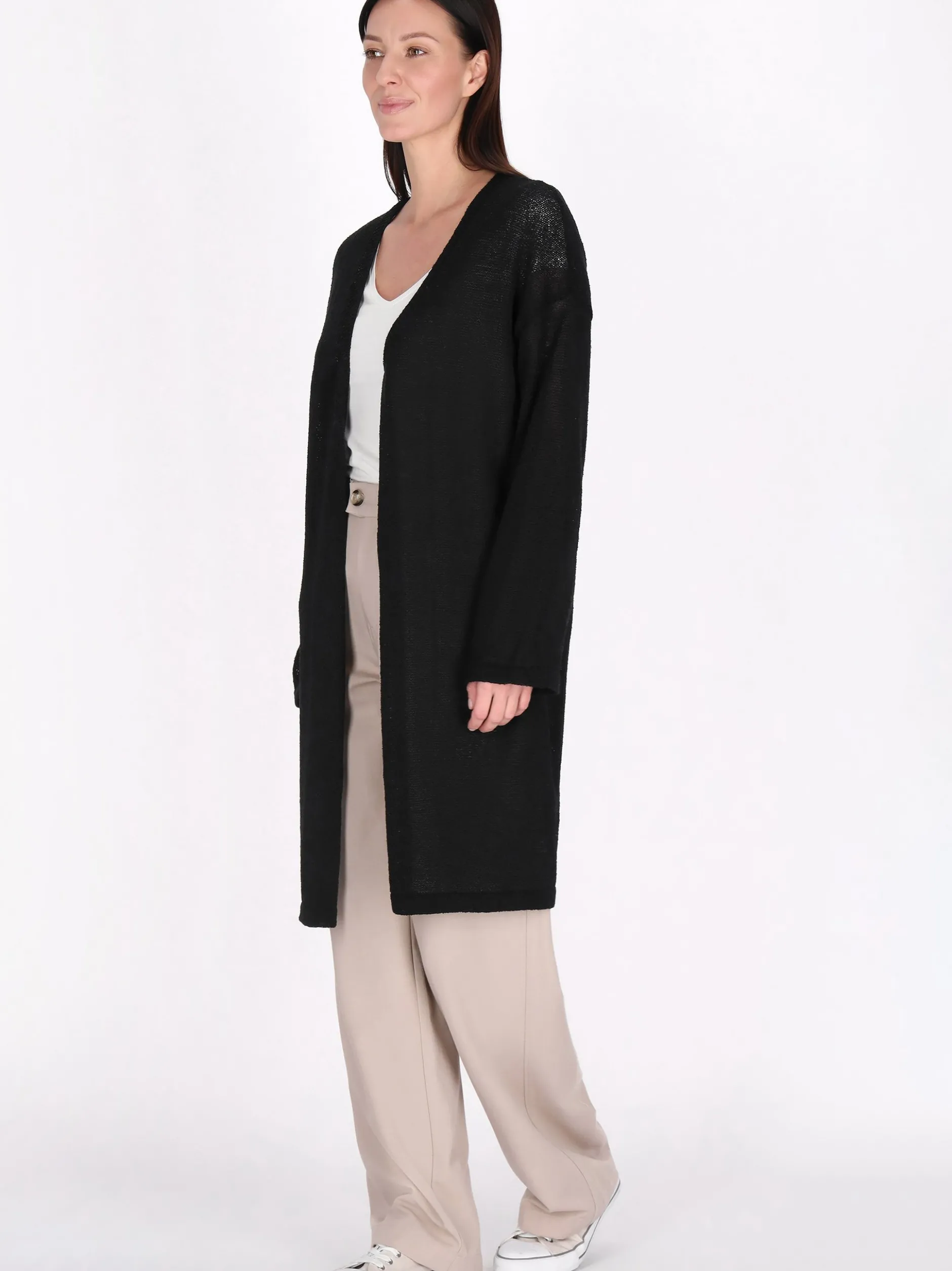 Usha Damen Strickjacke in schwarz
