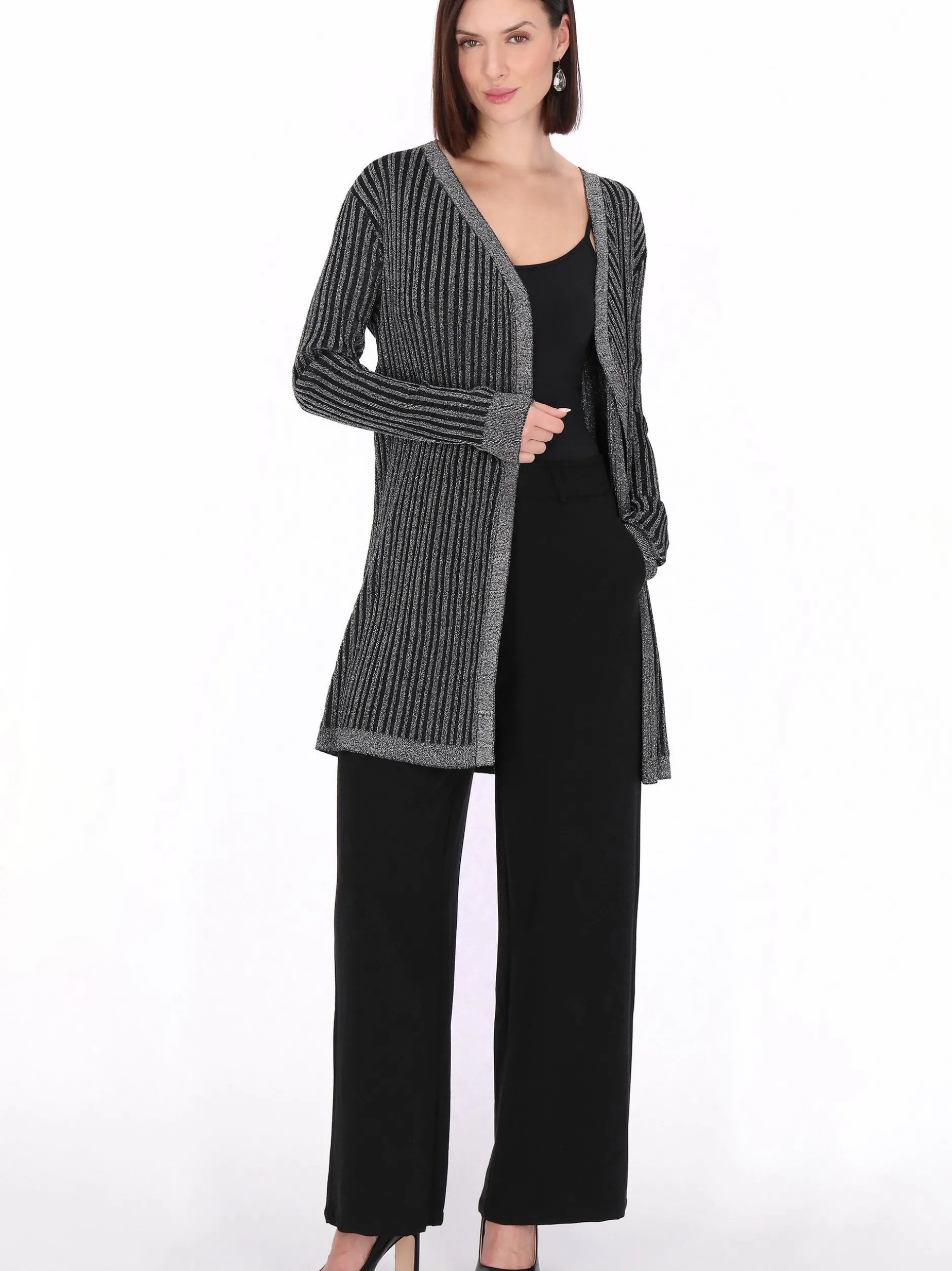 Usha Damen Strickjacke in schwarz