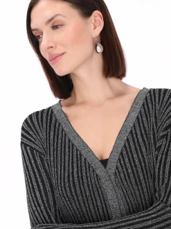 Usha Damen Strickjacke in schwarz