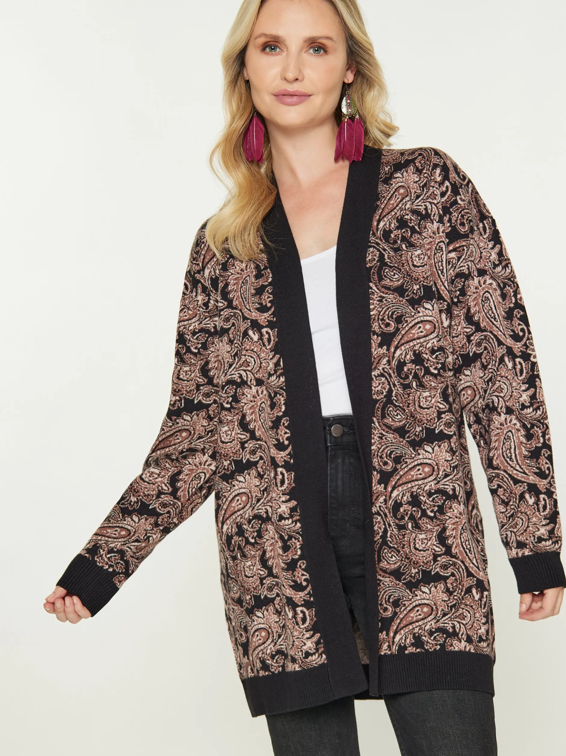 Usha Damen Strickjacke in schwarz