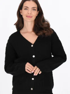 Usha Damen Strickjacke in schwarz