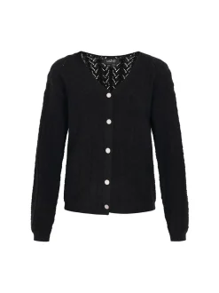 Usha Damen Strickjacke in schwarz