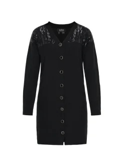 Usha Damen Strickjacke in schwarz