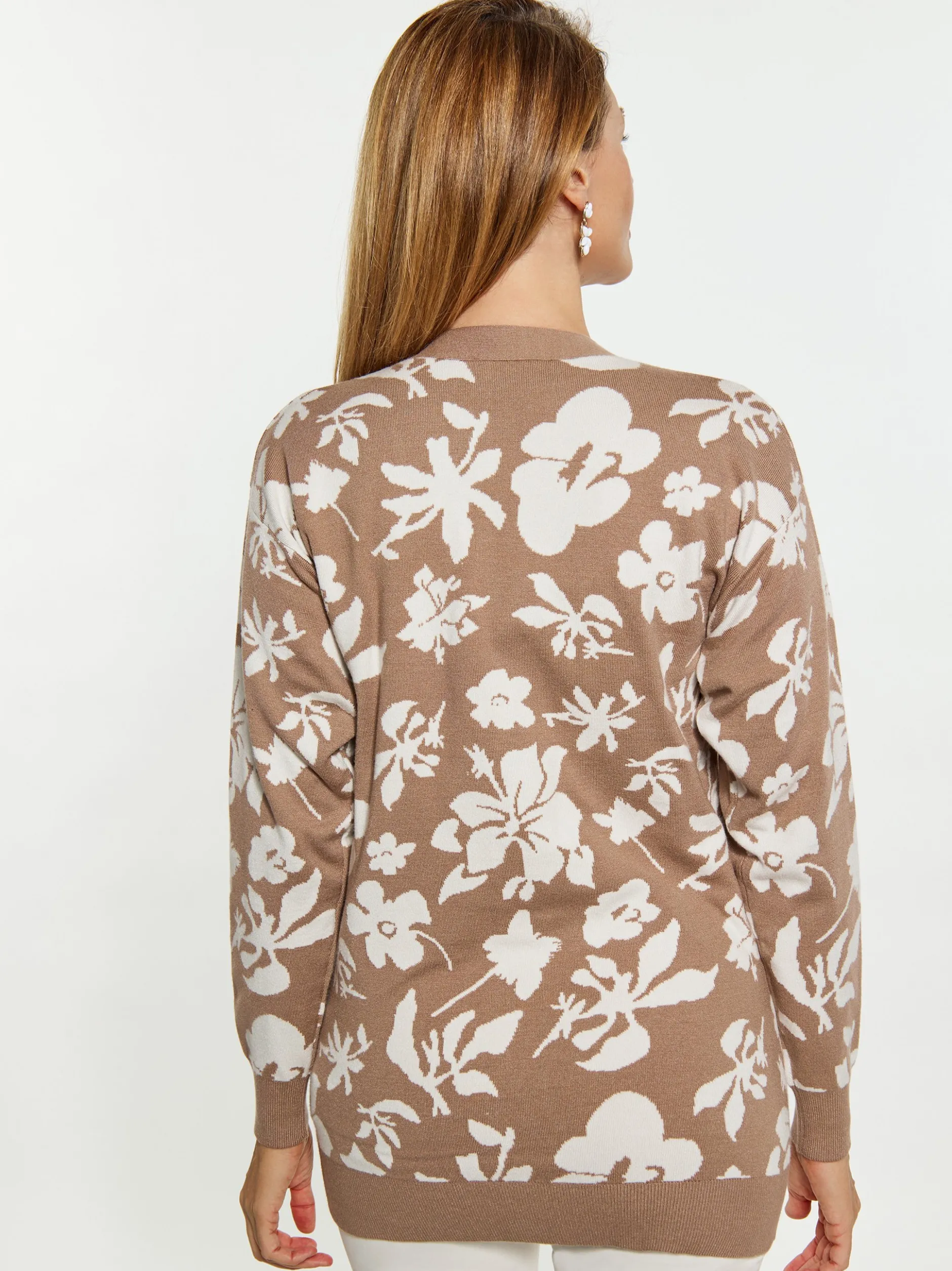Usha Damen Strickjacke in taupe