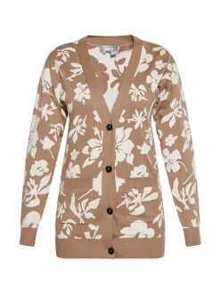 Usha Damen Strickjacke in taupe