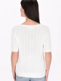 Usha Damen Strickjacke in weiß