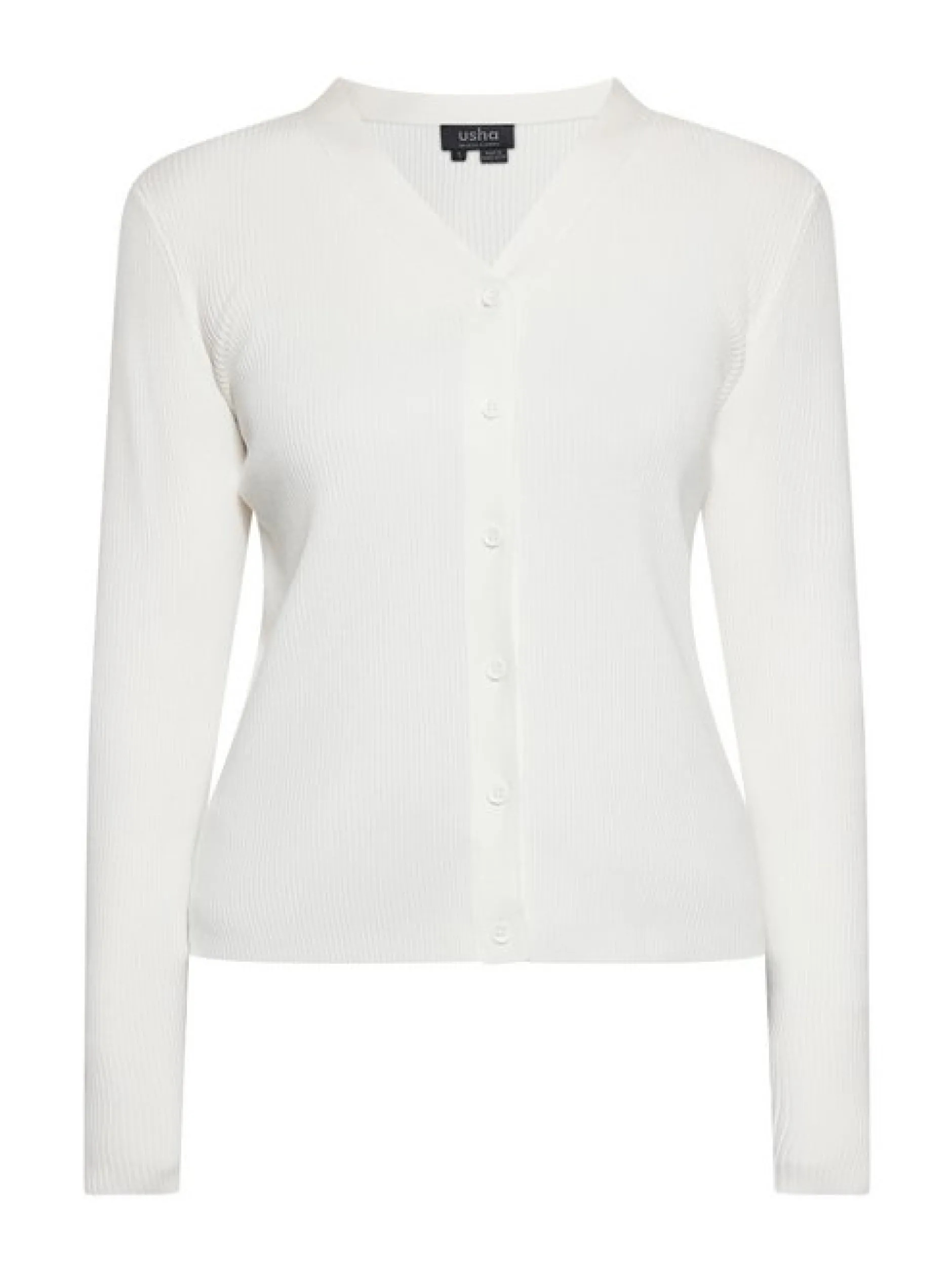 Usha Damen Strickjacke in weiß