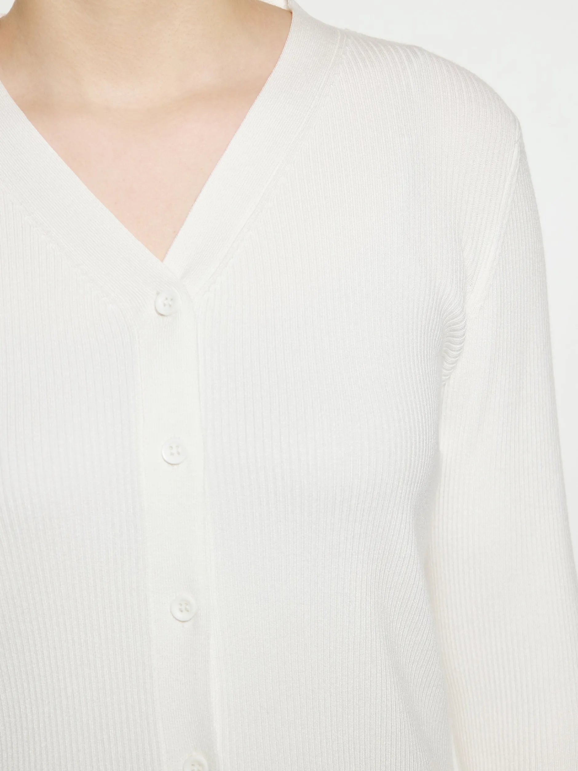 Usha Damen Strickjacke in weiß