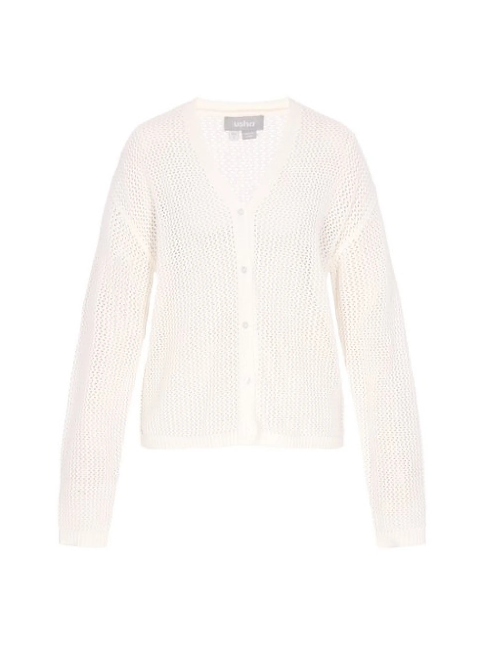 Usha Damen Strickjacke in weiß