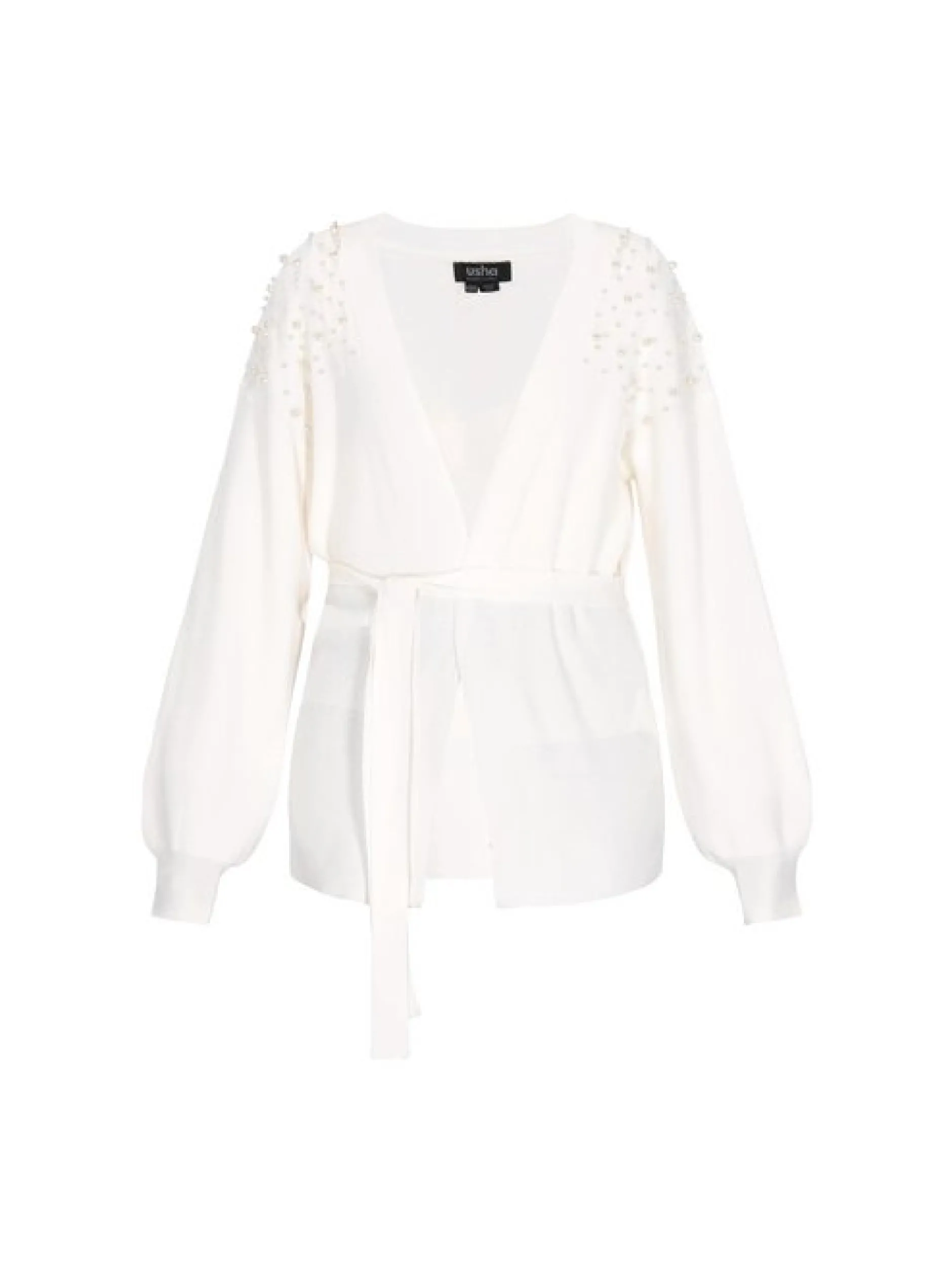 Usha Damen Strickjacke in weiß