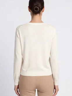 Usha Damen Strickjacke in weiß