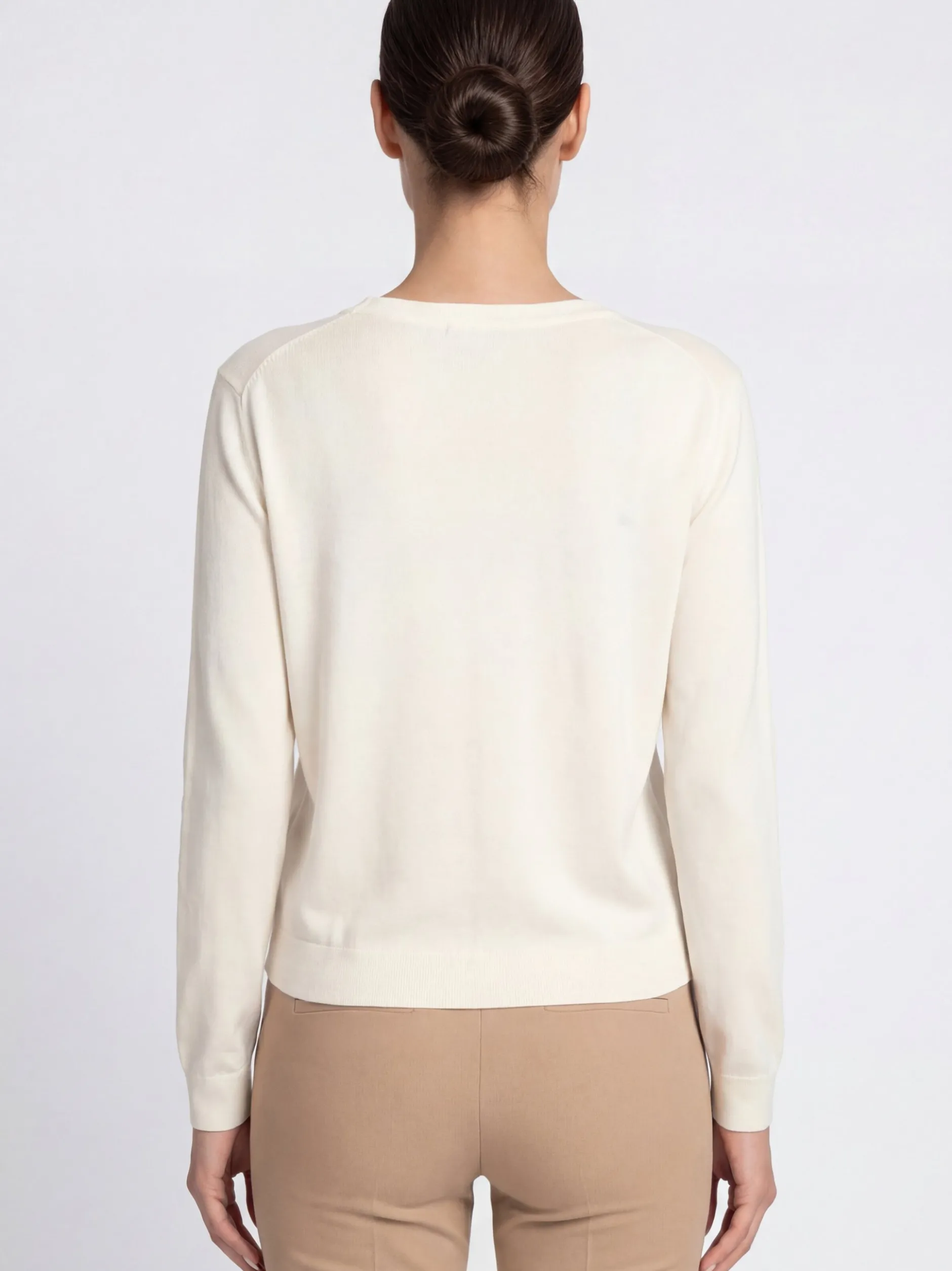 Usha Damen Strickjacke in weiß