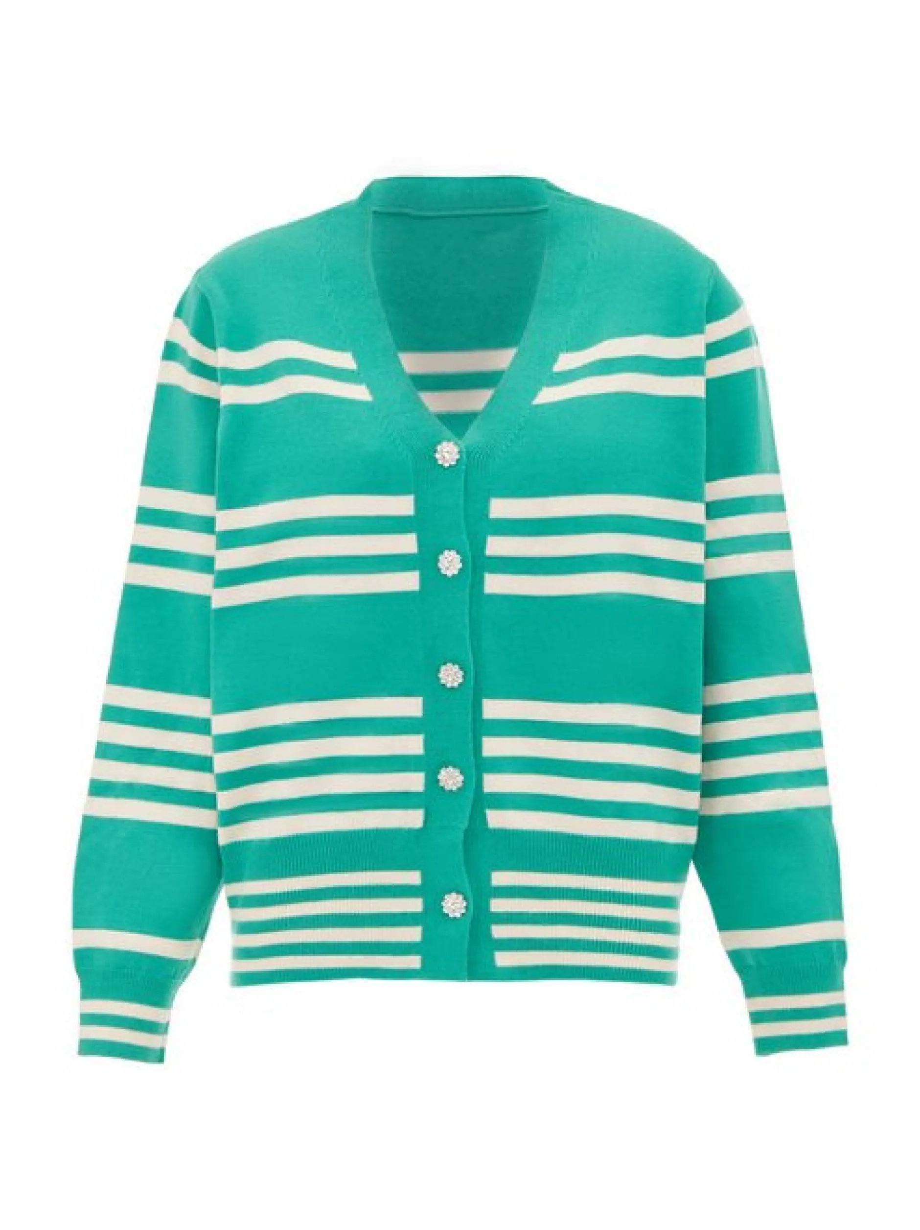 Usha Damen Strickjacke in weiß