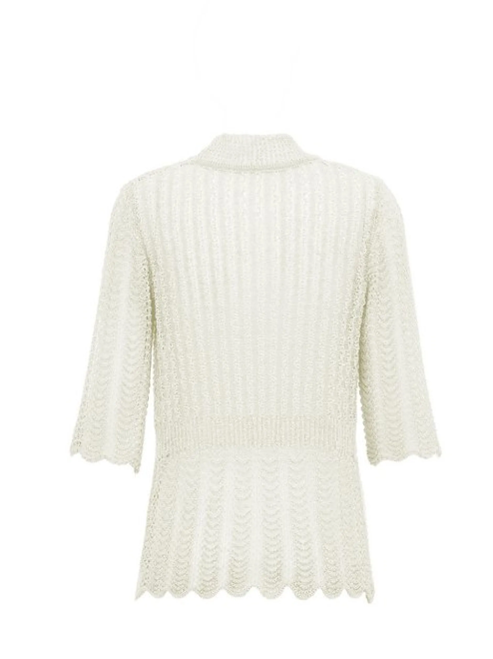 Usha Damen Strickjacke in weiß