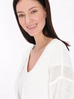 Usha Damen Strickjacke in weiß