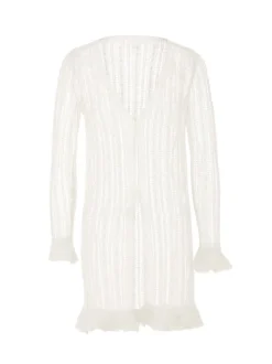 Usha Damen Strickjacke in weiß