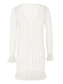 Usha Damen Strickjacke in weiß