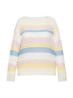 Usha Damen Strickpullover in rosa - Ausschnitt: Rundhals
