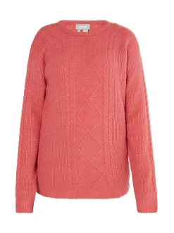 Usha Damen Strickpullover in rot - Ausschnitt: Rundhals
