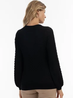 Usha Damen Strickpullover in schwarz
