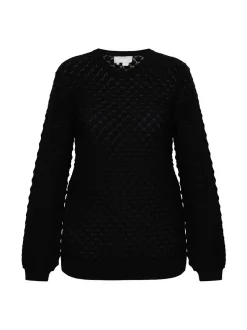 Usha Damen Strickpullover in schwarz