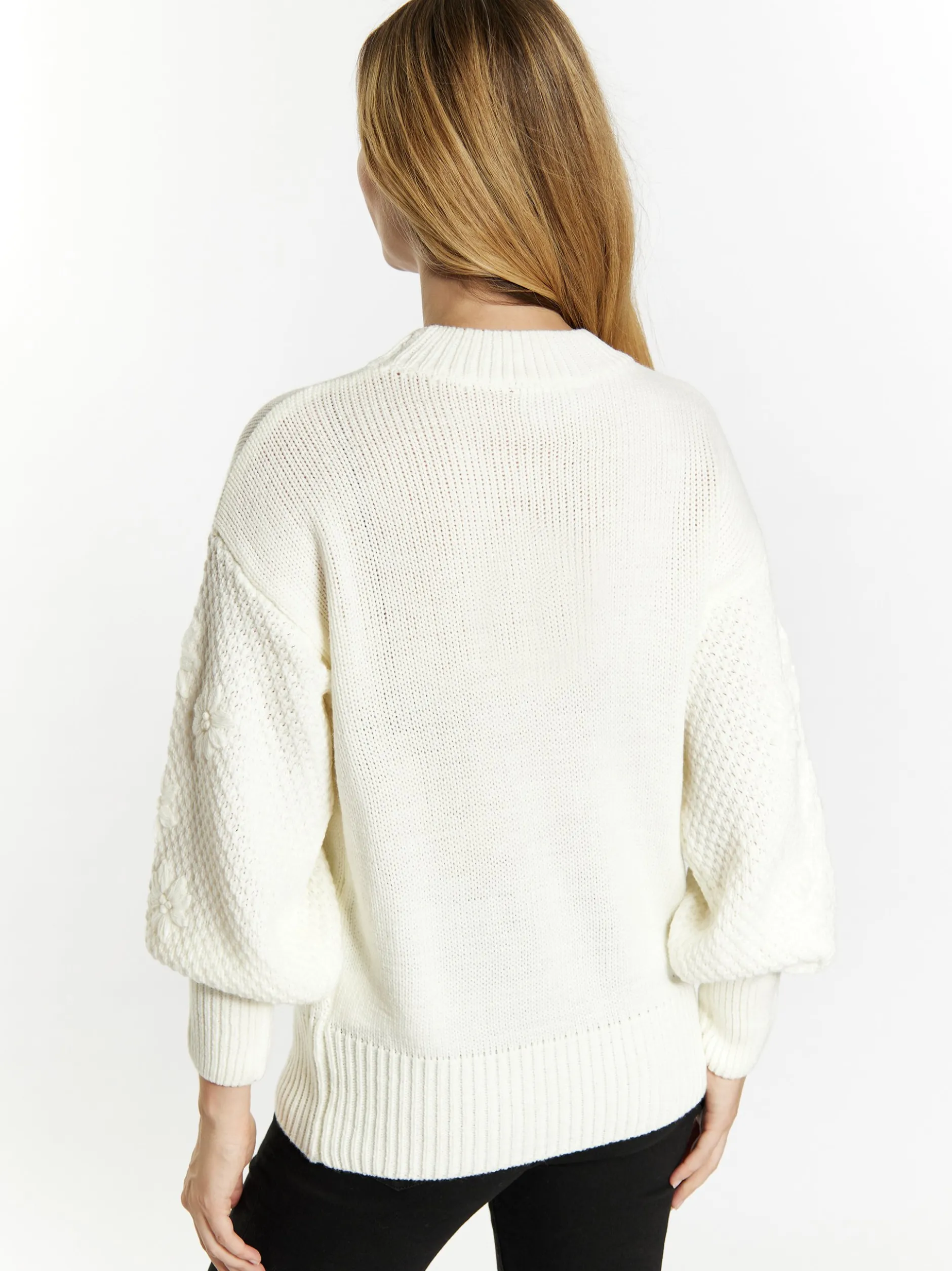 Usha Damen Strickpullover in weiß
