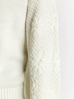 Usha Damen Strickpullover in weiß