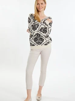 Usha Damen Strickpullover in ecru