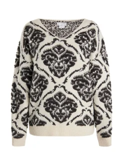 Usha Damen Strickpullover in ecru