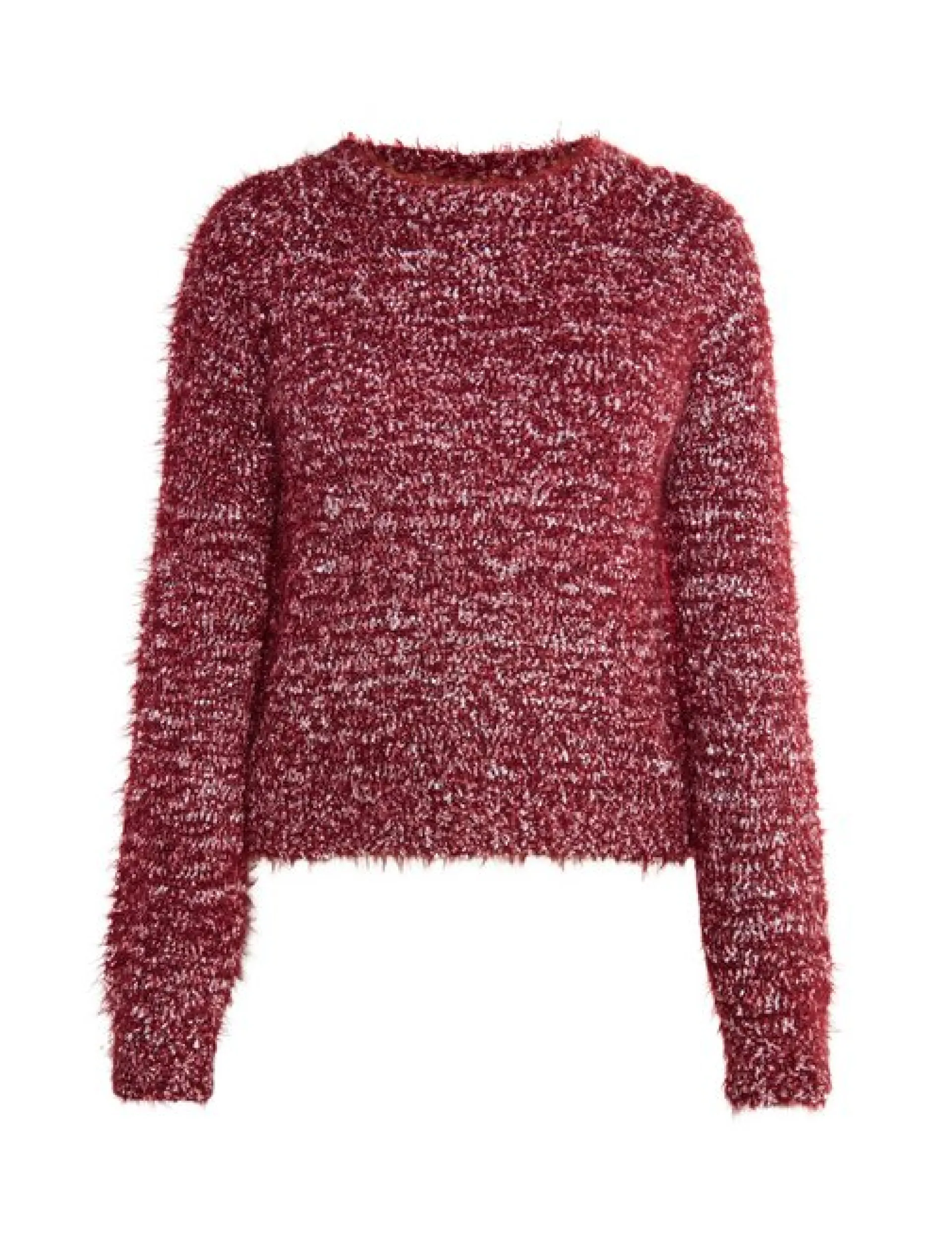Usha Damen Strickpullover in rot - Ausschnitt: Rundhals