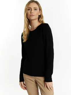 Usha Damen Strickpullover in schwarz
