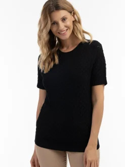 Usha Damen Strickpullover in schwarz