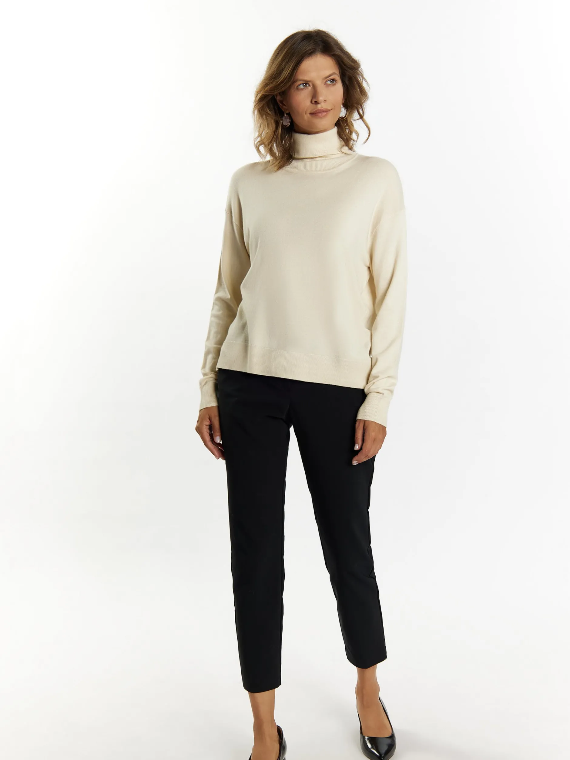 Usha Damen Strickpullover in ecru