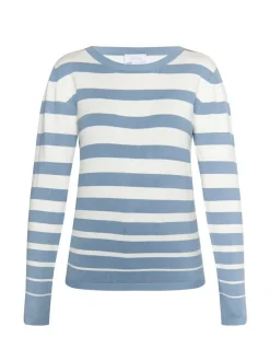 Usha Damen Strickpullover in denim