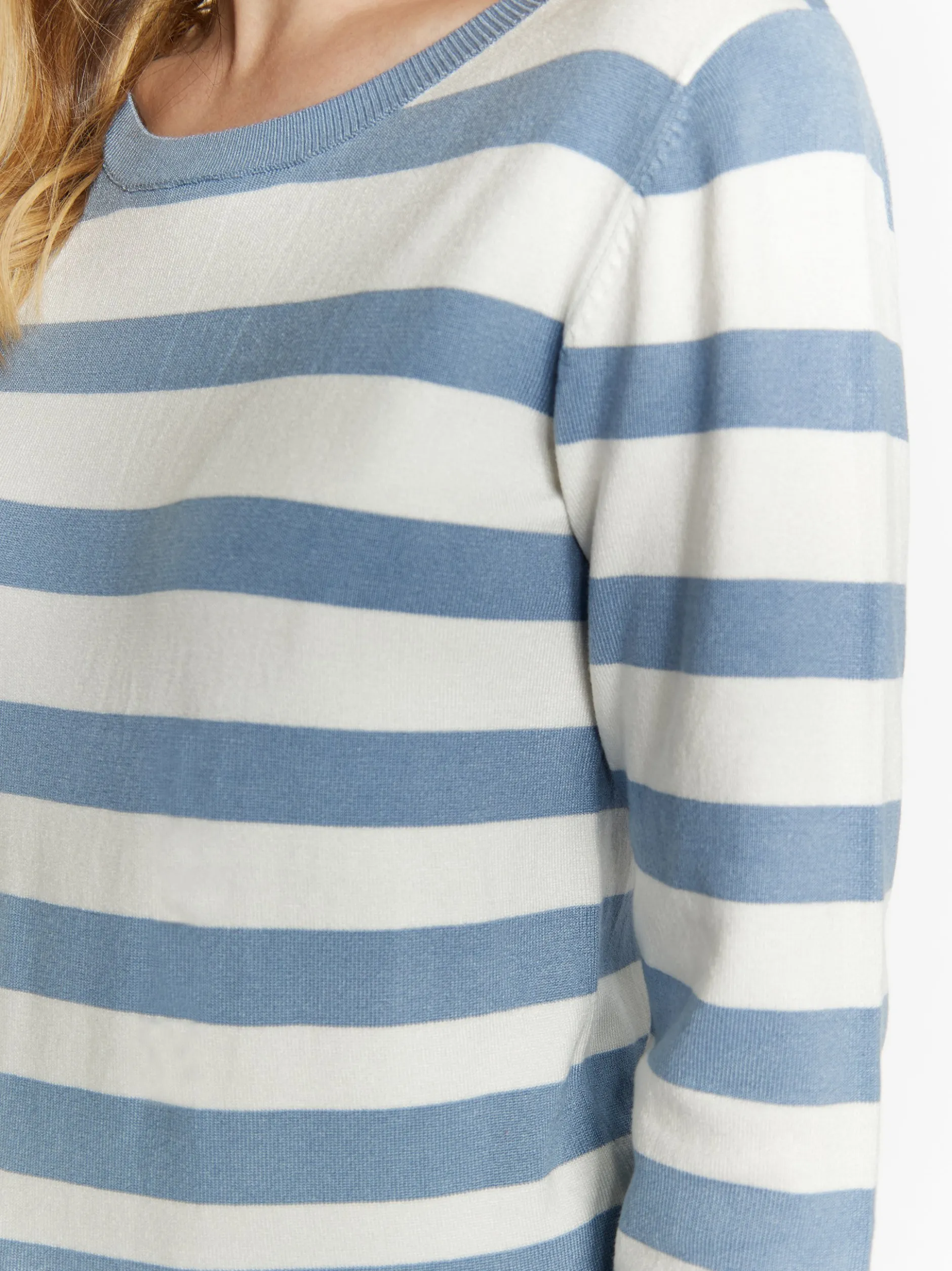 Usha Damen Strickpullover in denim