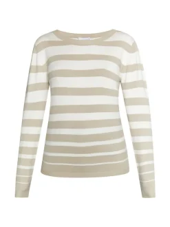 Usha Damen Strickpullover in weiß - Ausschnitt: Rundhals