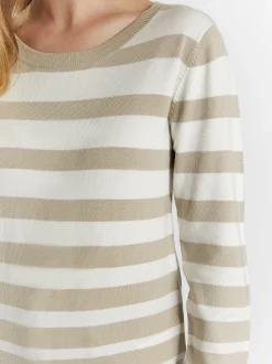 Usha Damen Strickpullover in weiß - Ausschnitt: Rundhals